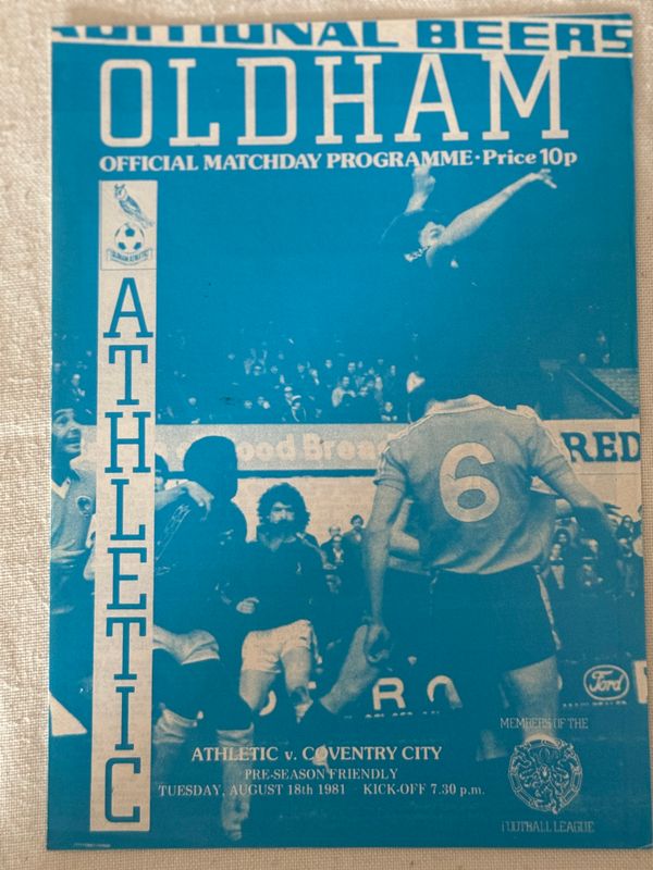 Oldham v Coventry City - 18/8/81