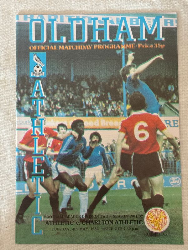 Oldham v Charlton Athletic - 4/5/82