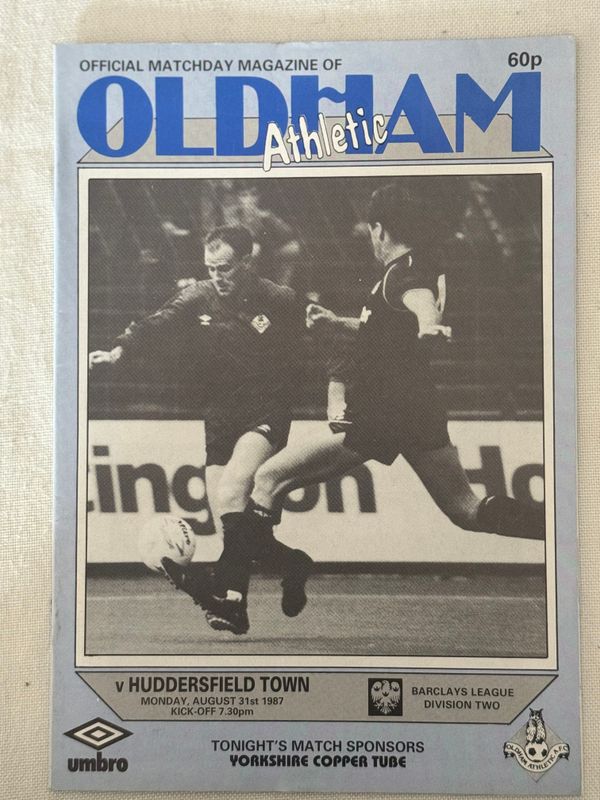 Oldham v Huddersfield Town - 31/12/87