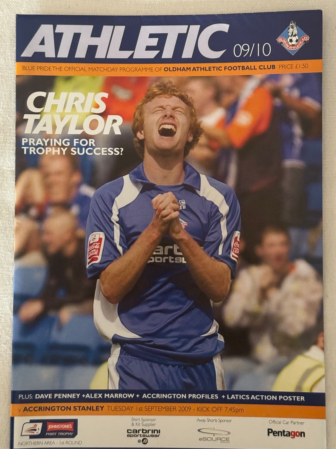 Oldham v Accrington Stanley - 1/9/09
