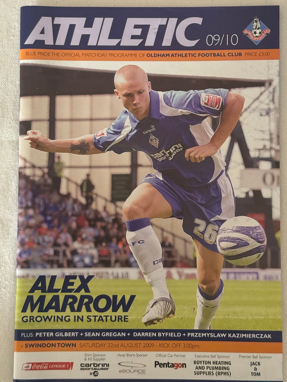 Oldham v Swindon Town - 22/8/09