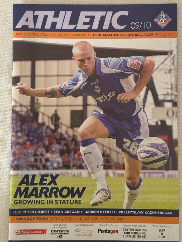 Oldham v Swindon Town - 22/8/09