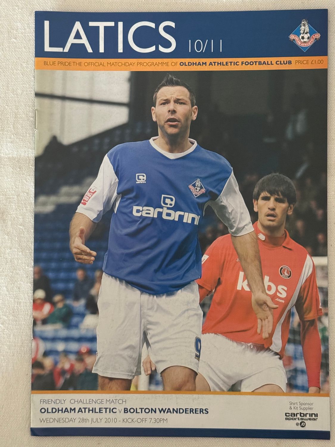 Oldham v Bolton Wanderers - 28/7/10