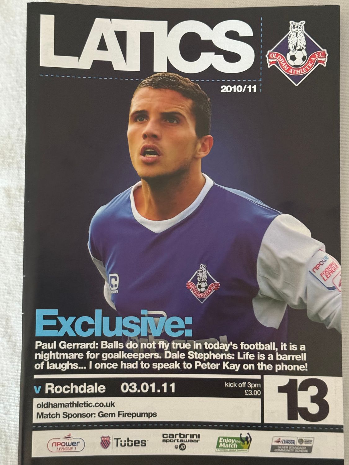 Oldham v Rochdale - 3/1/11