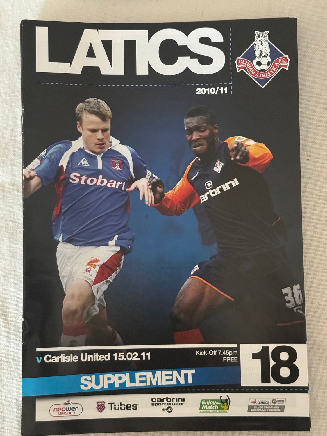 Oldham v Carlisle United - 15/2/11