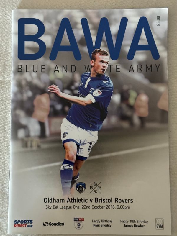 Oldham v Bristol Rovers - 22/10/16