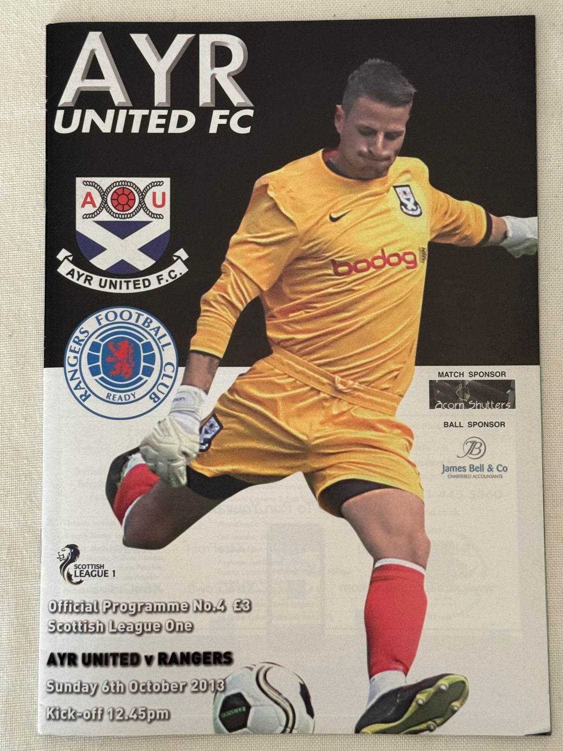 Ayr United v Rangers - 6/10/13
