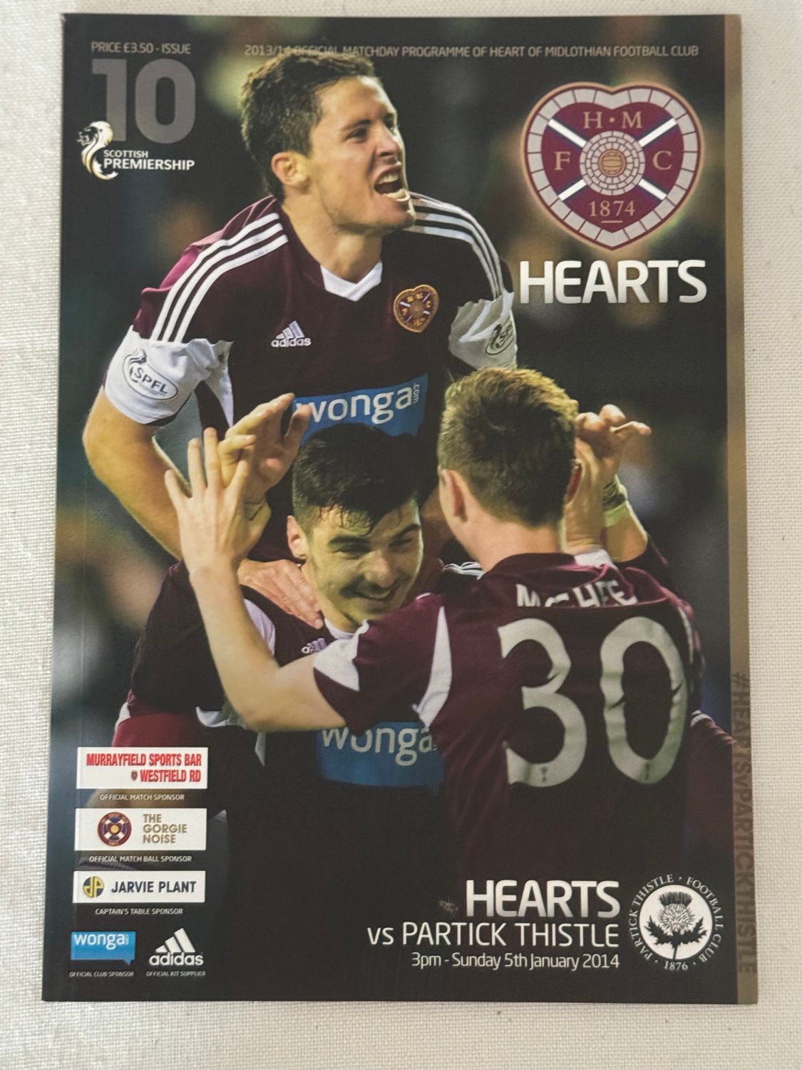 Hearts v Partick Thistle - 5/1/14