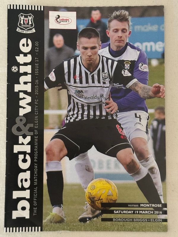 Elgin City v Montrose  - 19/3/16
