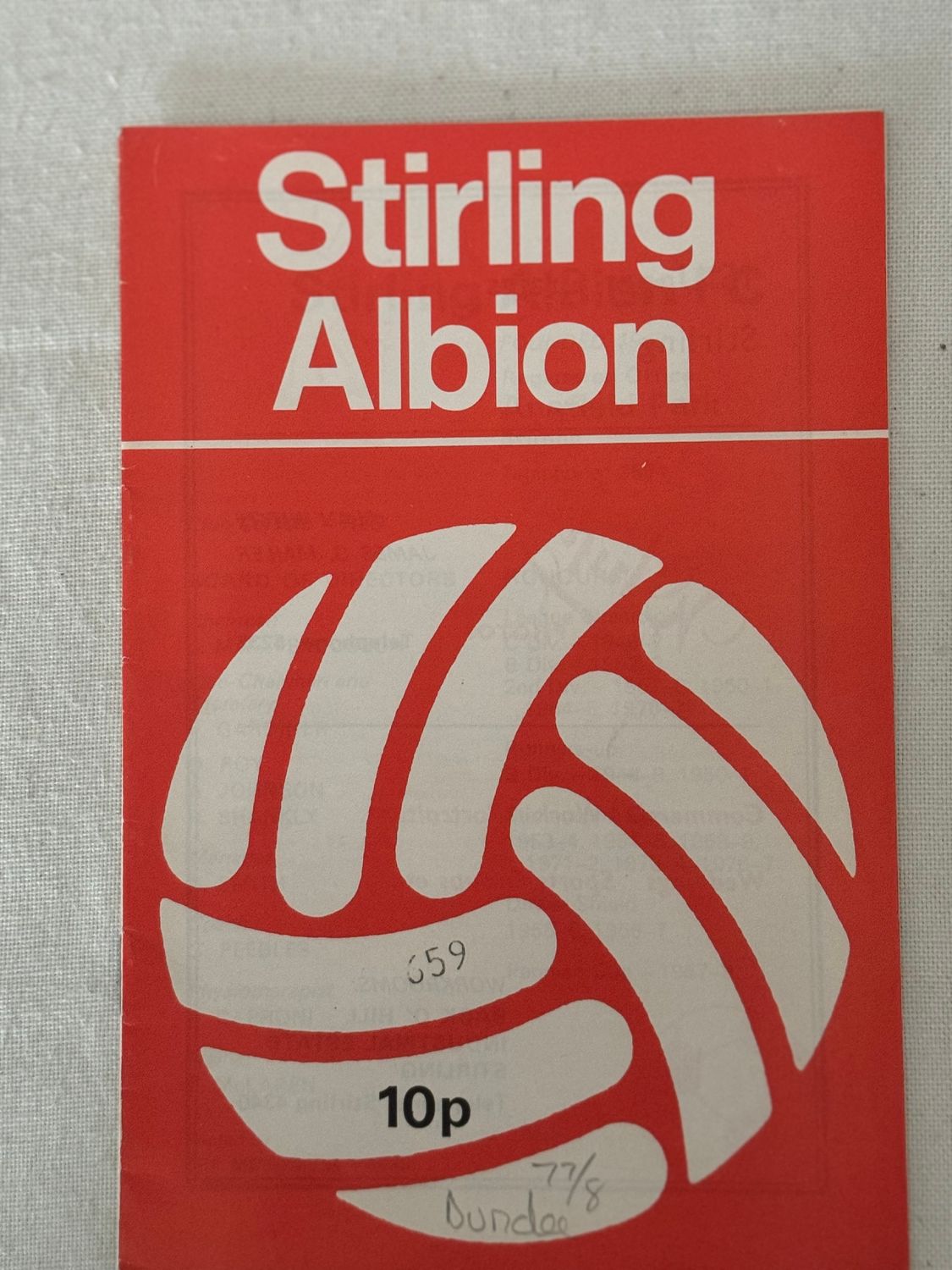 Stirling Albion v Dunfermline - 25/3/77