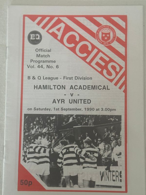 Hamilton v Ayr United - 1/9/90