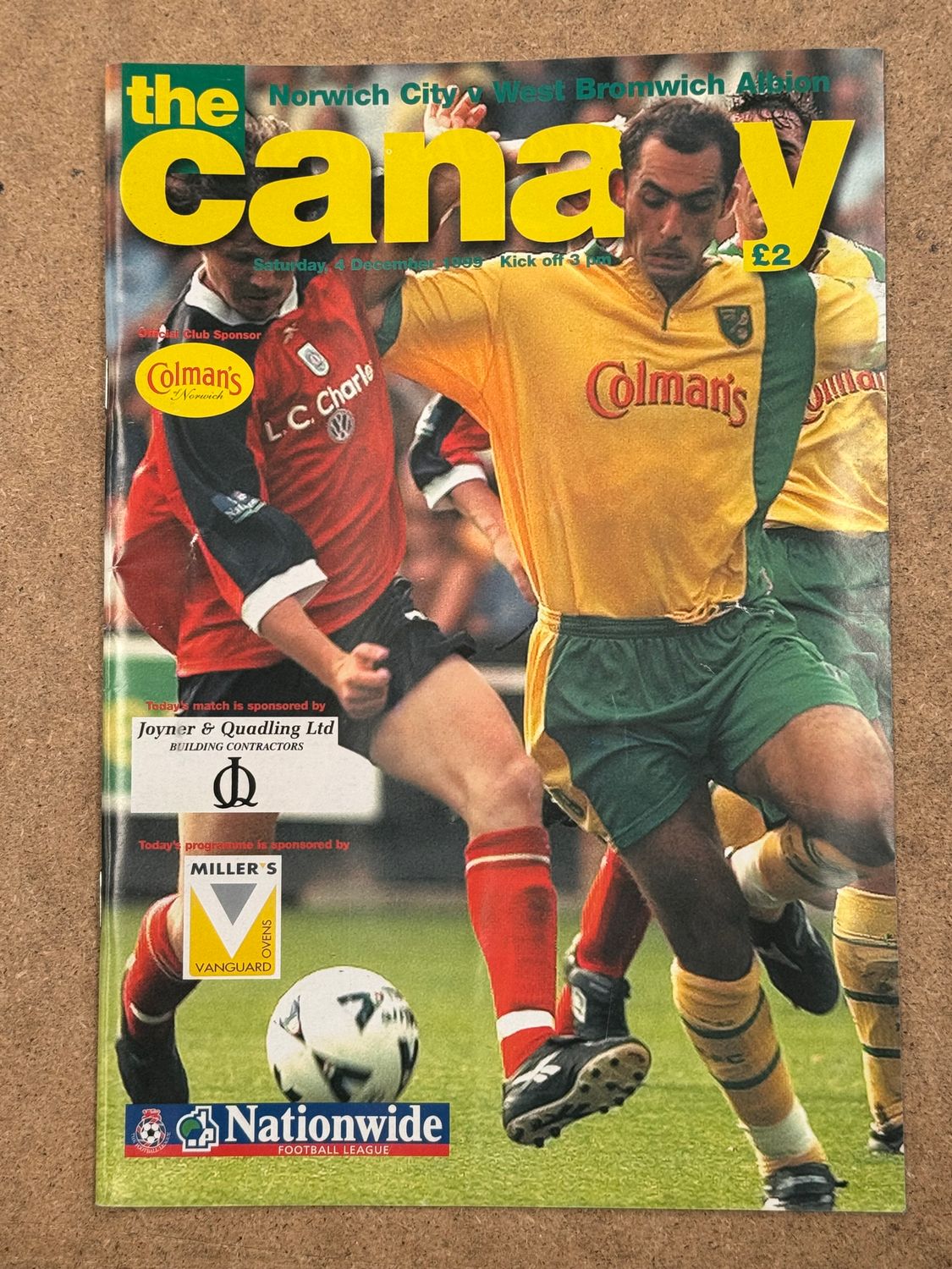 Norwich City v WBA - 4/12/99