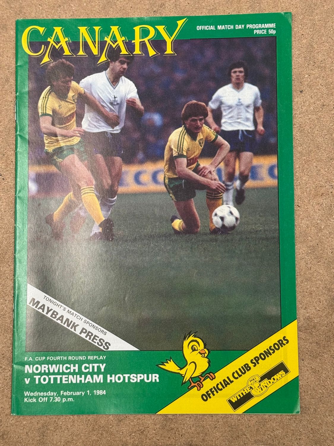 Norwich City v Tottenham Hotspur - 1/2/84