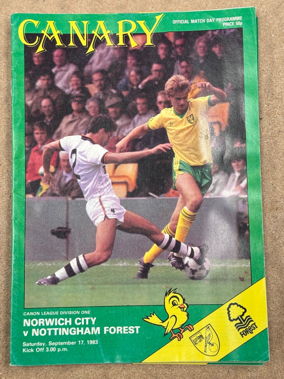 Norwich City v Nottingham Forest - 17/9/83