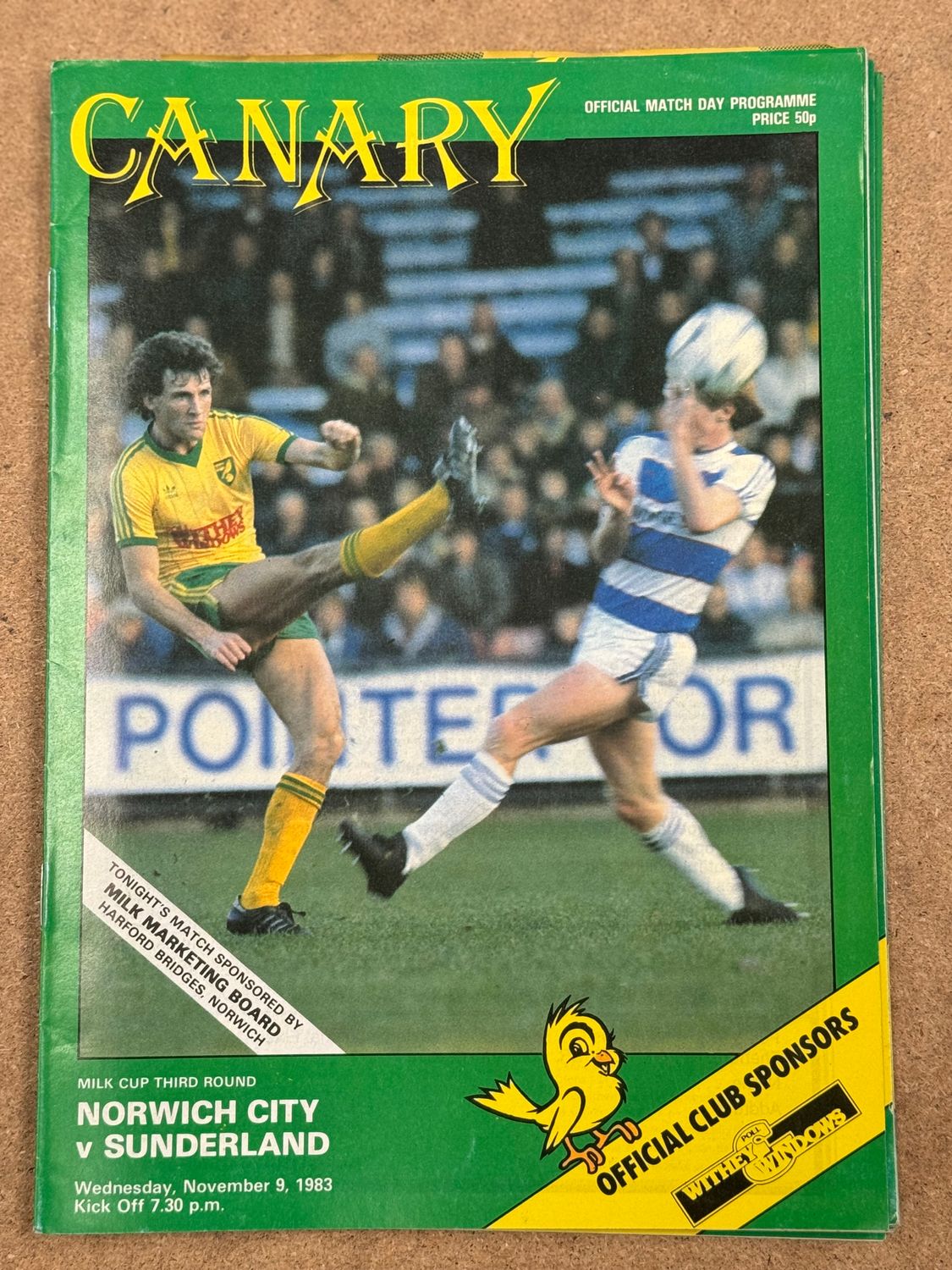 Norwich City v Sunderland - 9/11/83