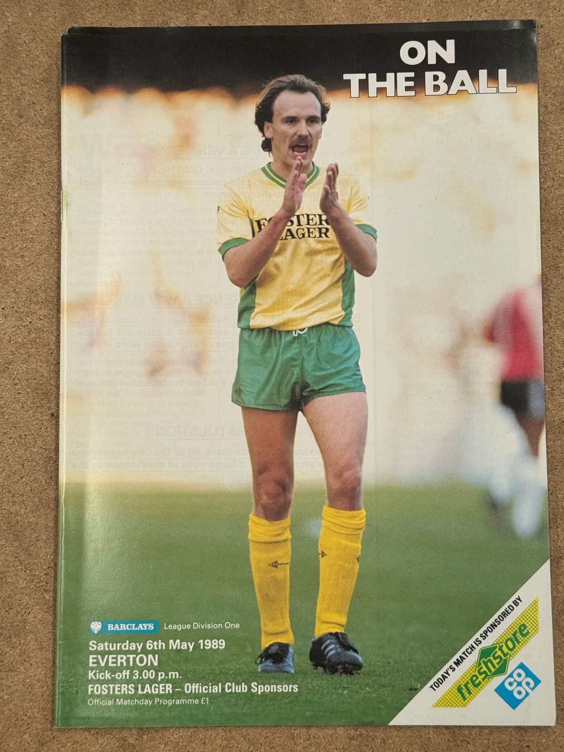 Norwich City v Everton - 6/5/89