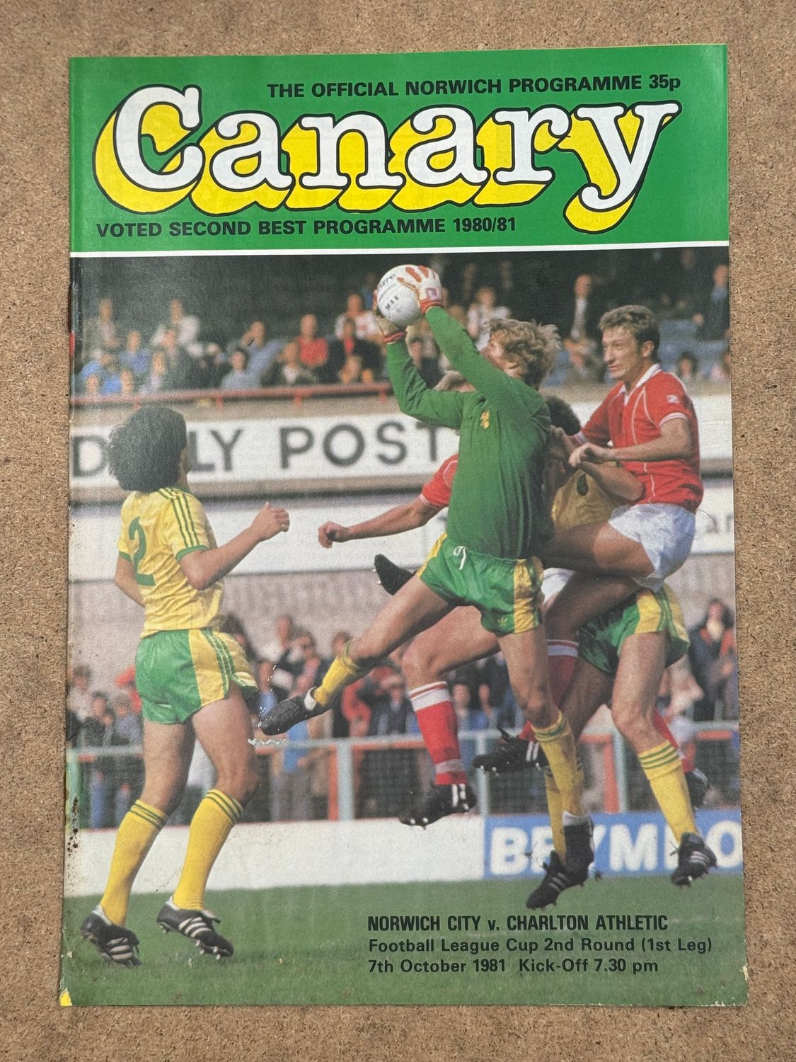 Norwich City v Charlton Athletic - 7/10/81