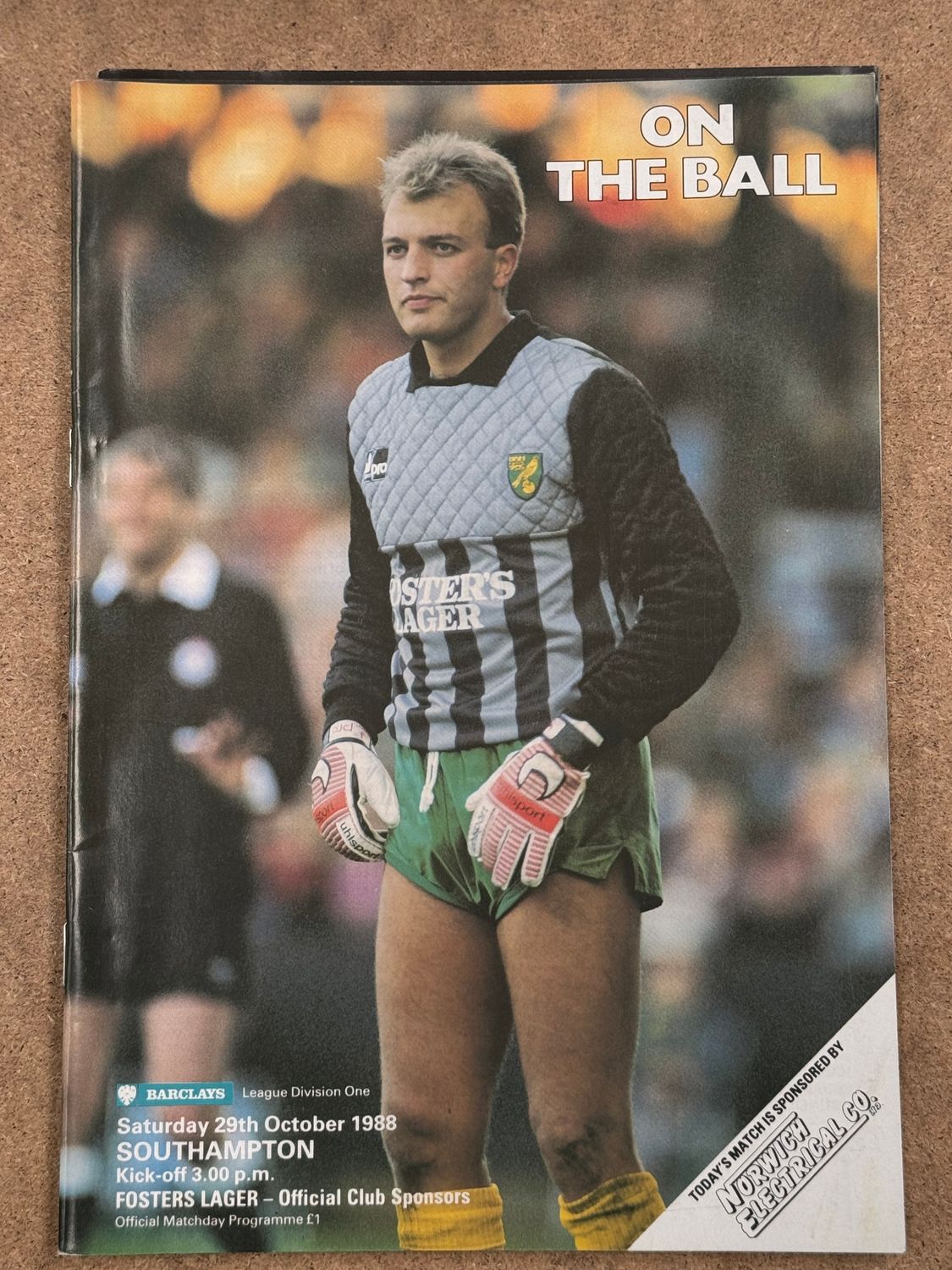 Norwich City v Southampton - 29/10/88