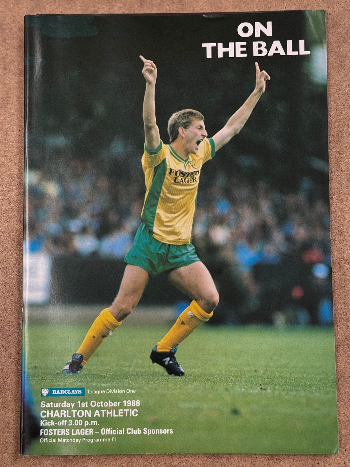 Norwich City v Charlton Athletic - 1/10/88