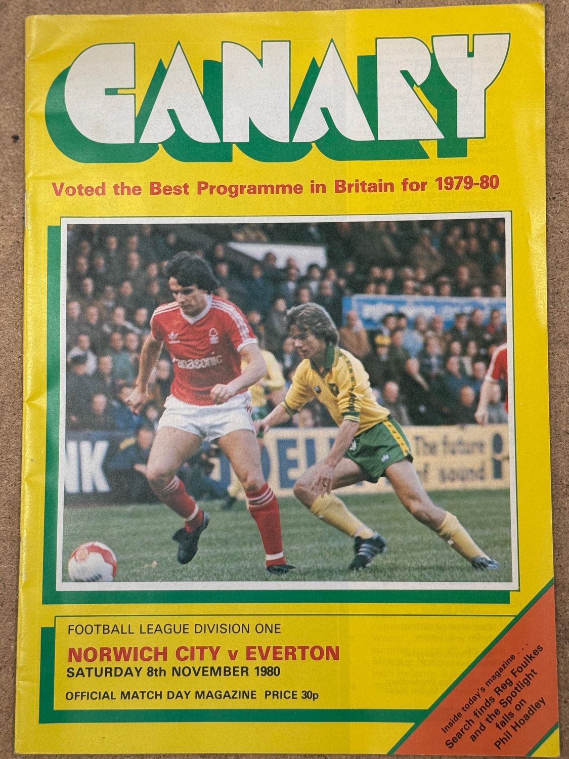 Norwich City v Everton - 8/11/80