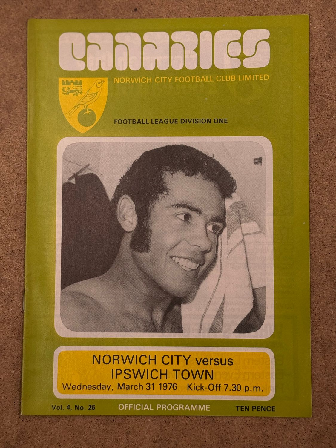 Norwich City v Ipswich Town - 31/3/76