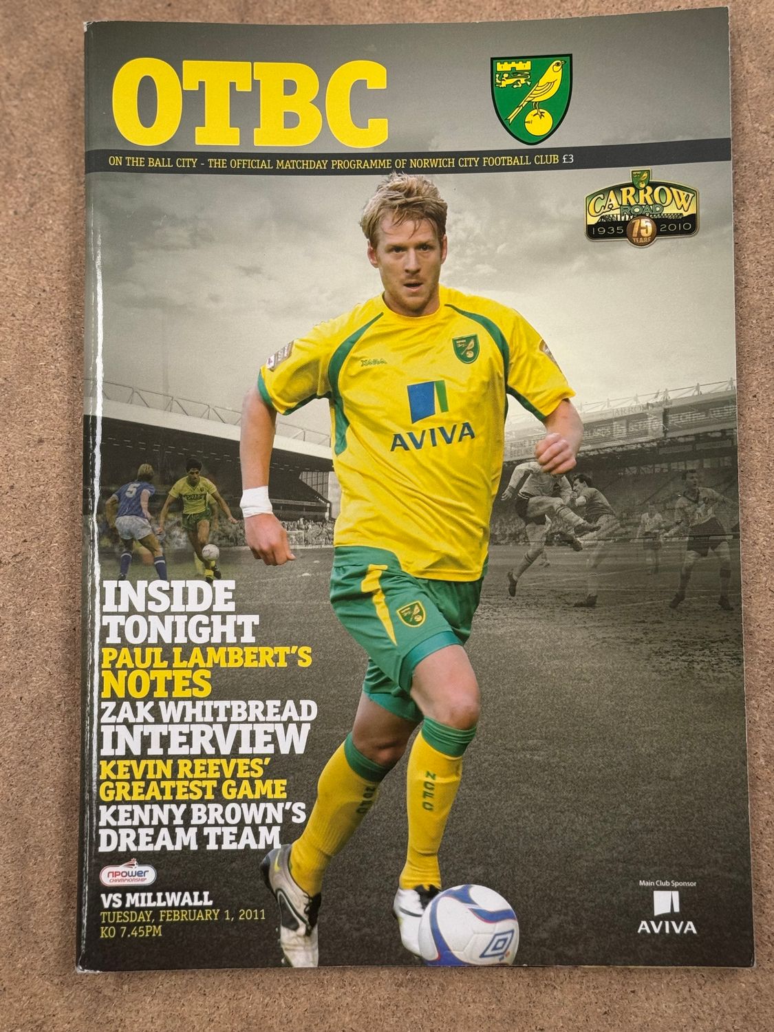 Norwich City v Millwall - 1/2/11