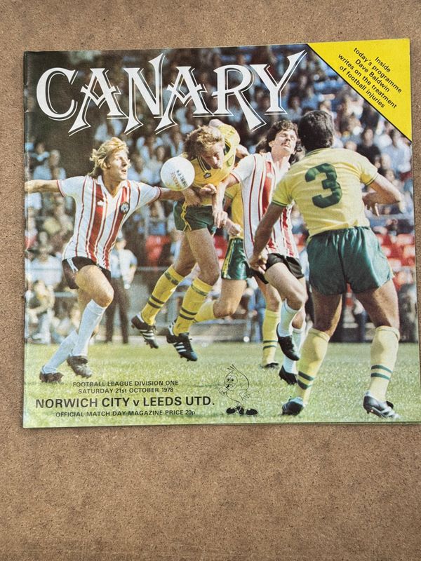 Norwich City v Leeds United - 21/10/78