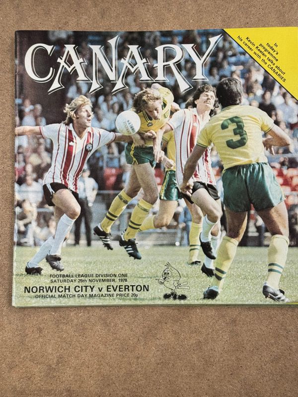 Norwich City v Everton - 25/11/78