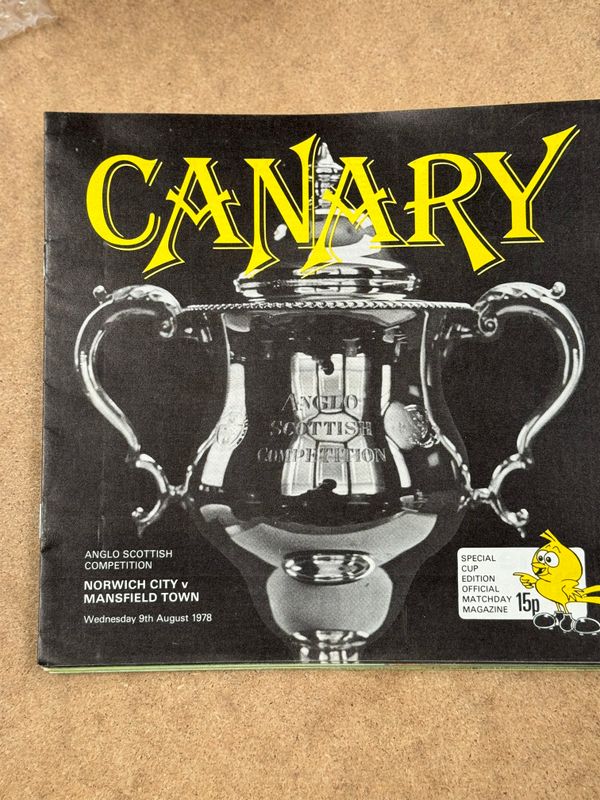Norwich City v Mansfield Town - 9/8/78