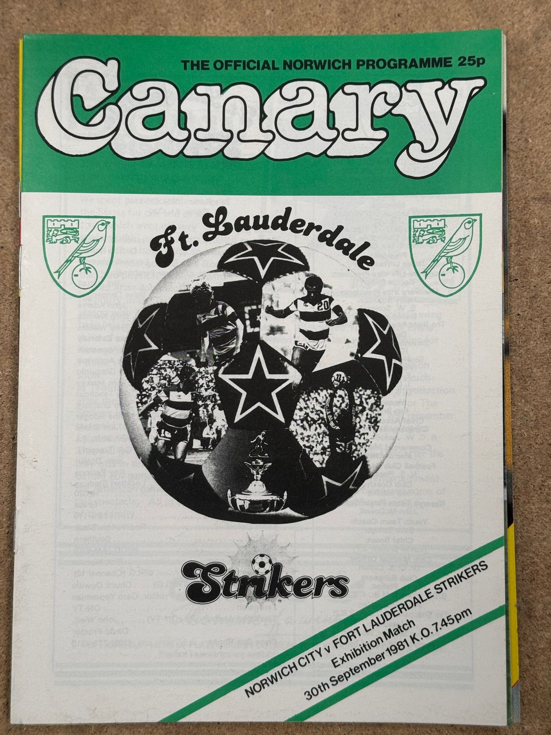 Norwich City v Fort Lauderdale  - 30/9/81