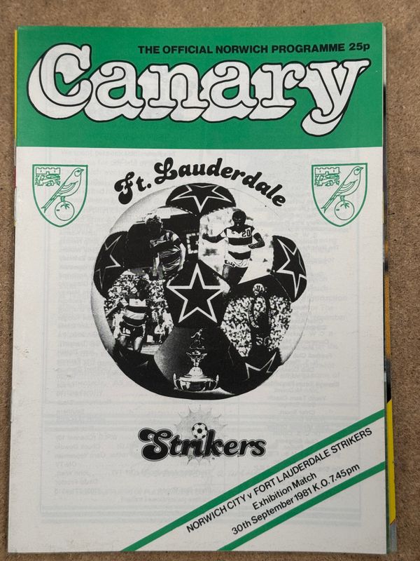 Norwich City v Fort Lauderdale  - 30/9/81