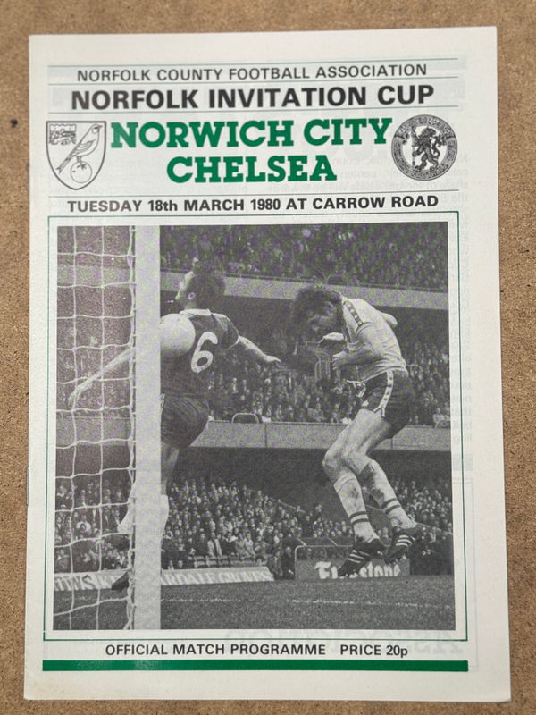Norwich City v Chelsea - 18/3/80