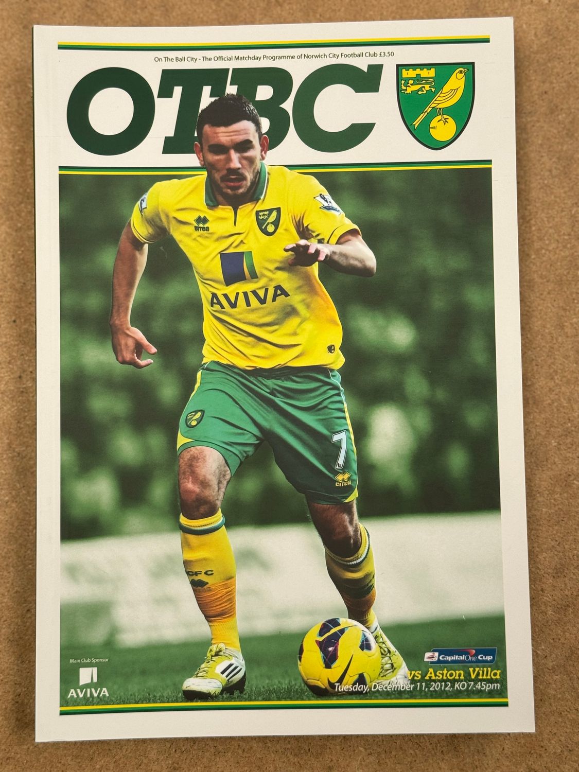 Norwich City v Aston Villa - 11/12/12