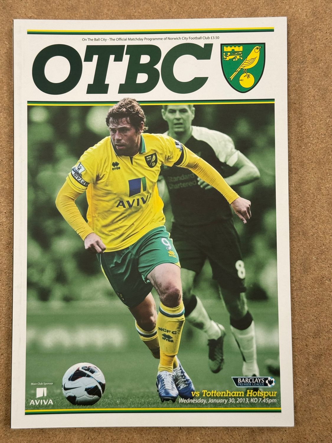 Norwich City v Tottenham Hotspur - 30/1/13