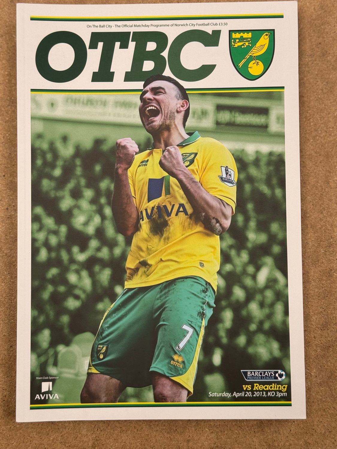 Norwich City v Reading - 20/4/13