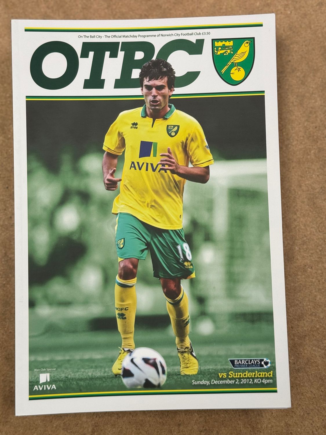 Norwich City v Sunderland - 2/12/12
