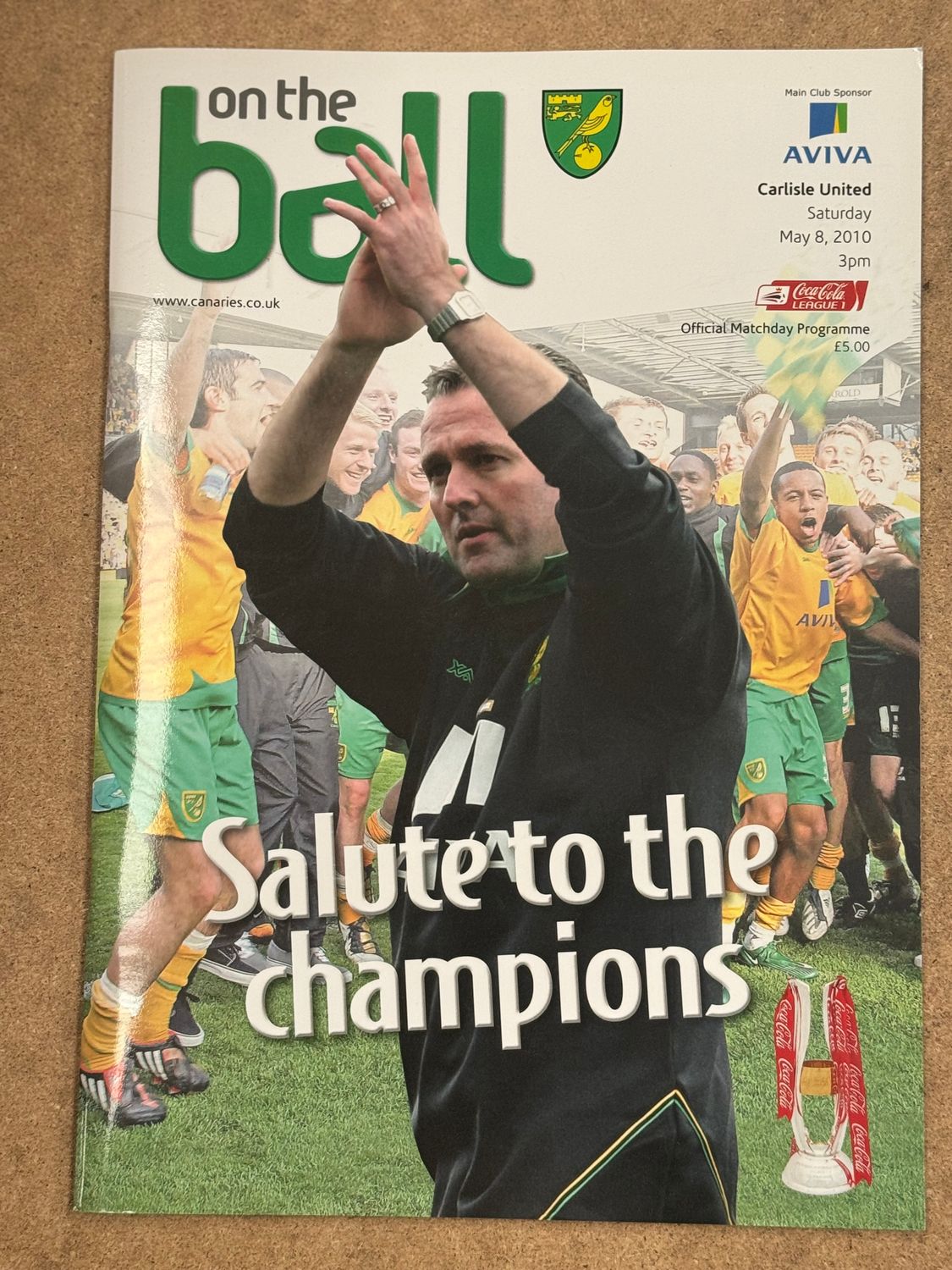 Norwich City v Carlisle United - 8/5/10