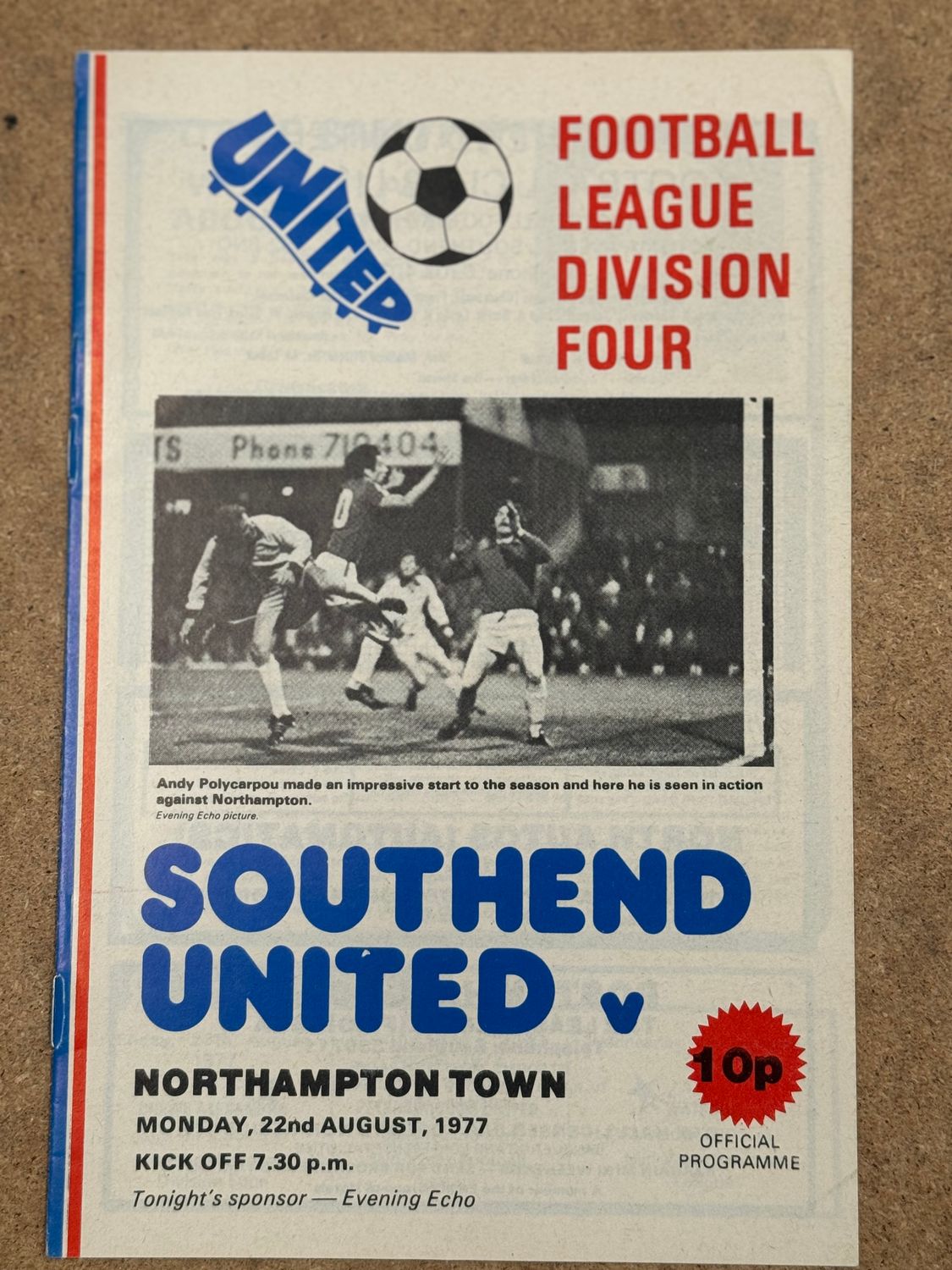Southend United v Northampton Town - 22/8/78