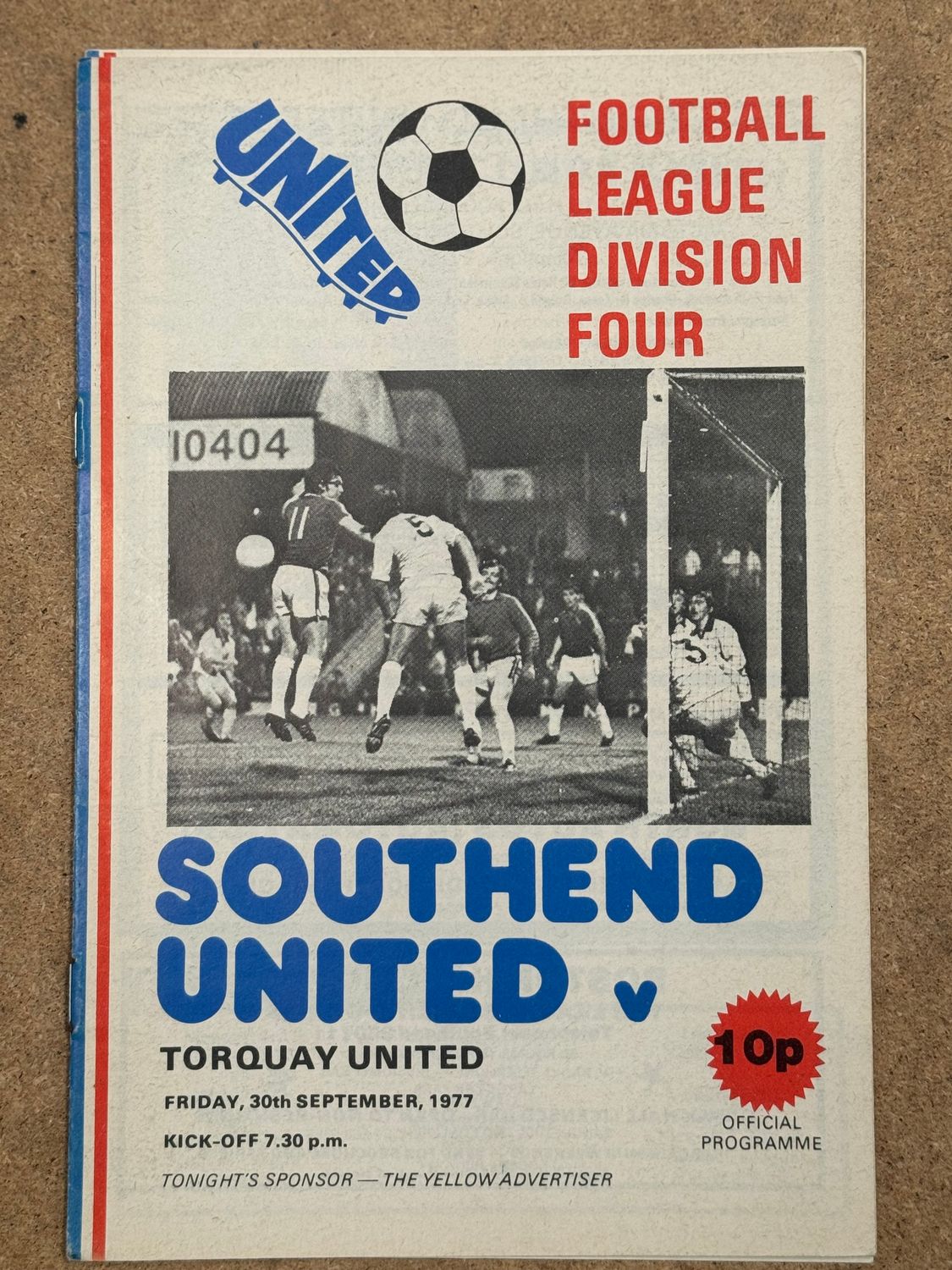 Southend United v Torquay United - 30/9/77
