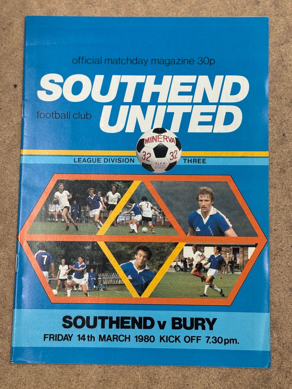 Southend United v Bury - 14/3/80