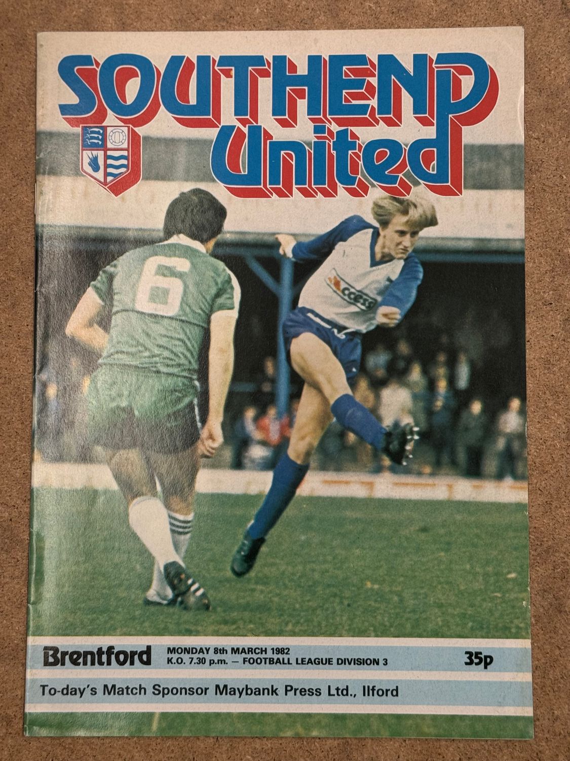 Southend United v Brentford  - 8/3/82