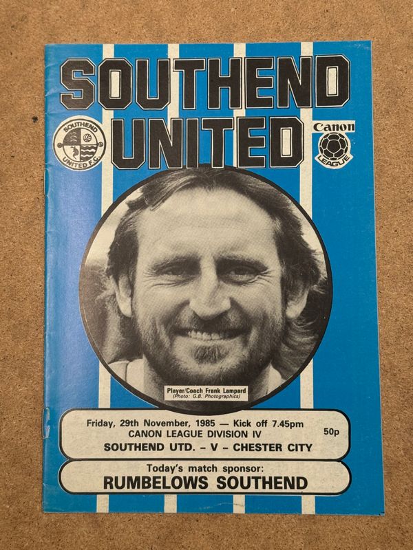Southend United v Chester City  - 29/11/85
