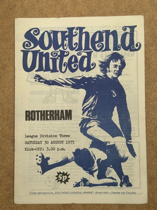 Southend United v Rotherham United  - 30/8/75