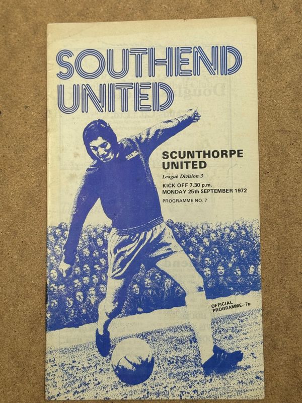 Southend United v Scunthorpe United  - 25/9/72