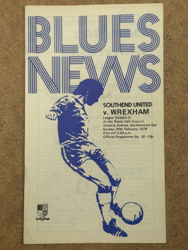Southend United v Wrexham - 24/2/74