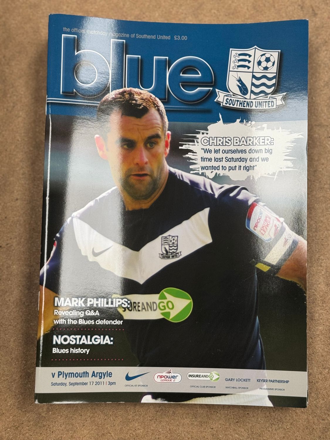 Southend United v Plymouth Argyle - 17/9/11