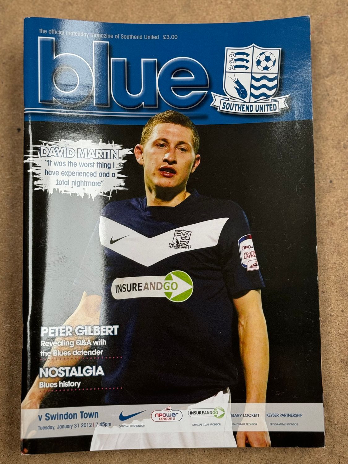Southend United v  Swindon Town - 31/1/12