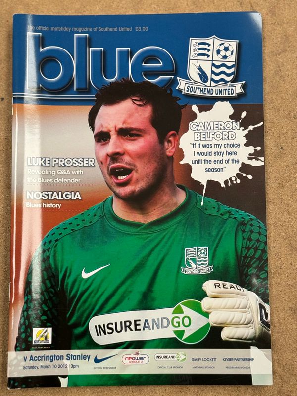Southend United v  Accrington Stanley - 10/3/12