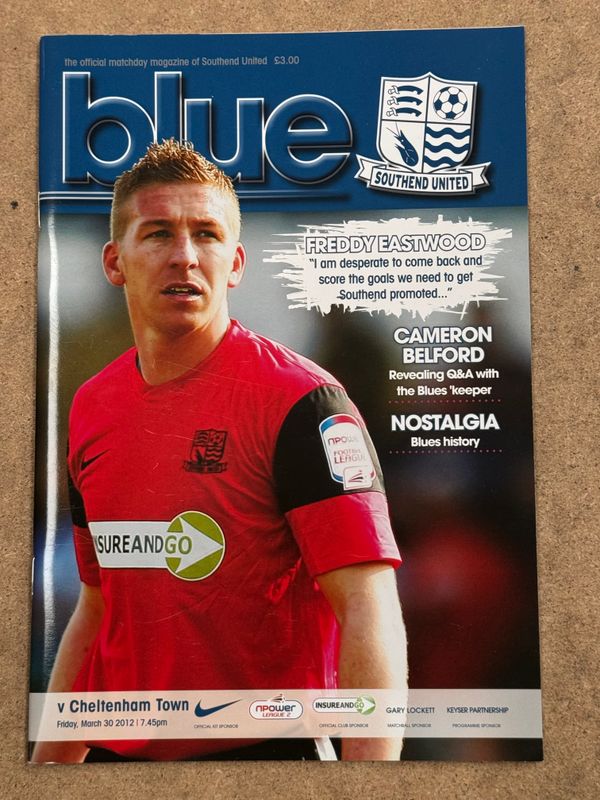 Southend United v  Cheltenham Town - 30/3/12