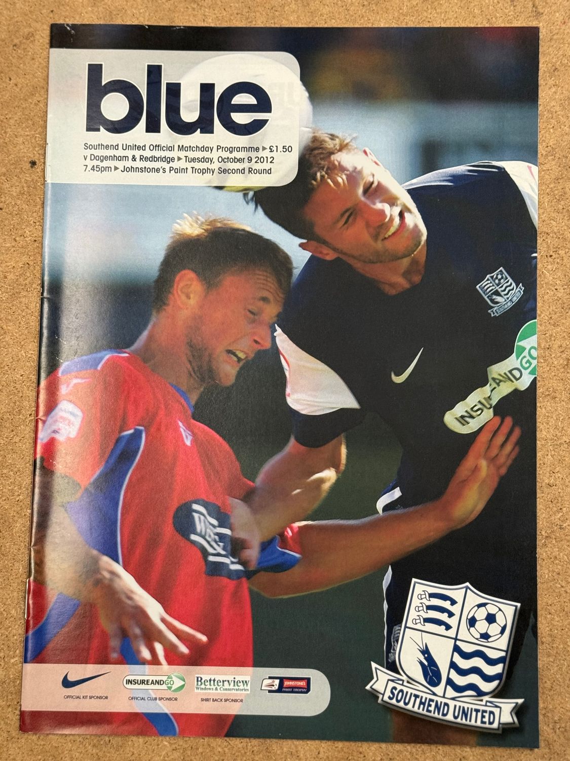 Southend United v  Dagenham and Redbridge - 9/10/12